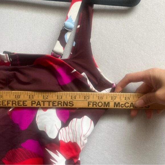 Athleta Square Neck Floral Tankini Swim Top/ Bottom Sz M - Picture 7 of 14